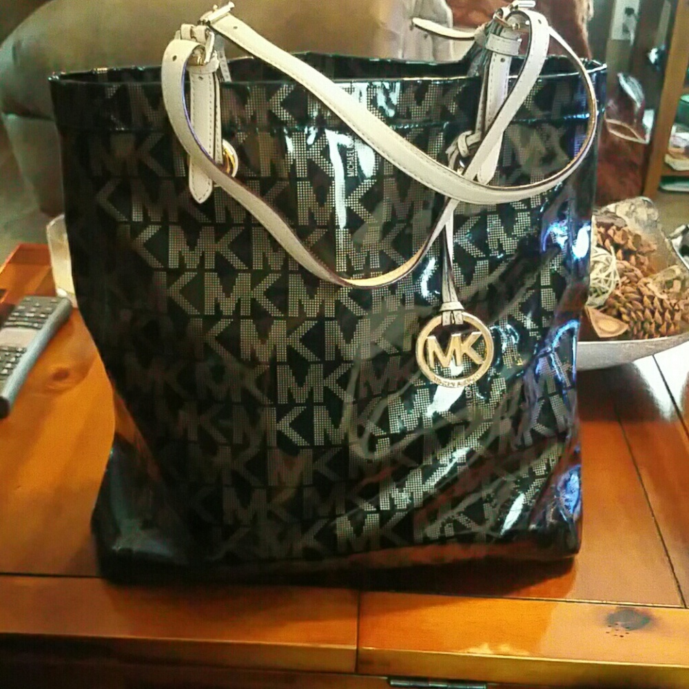 Michael kors metallic purse/ tote/ bag